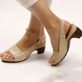 Women's Comfy Elegant Low Chunky Heel Shoes